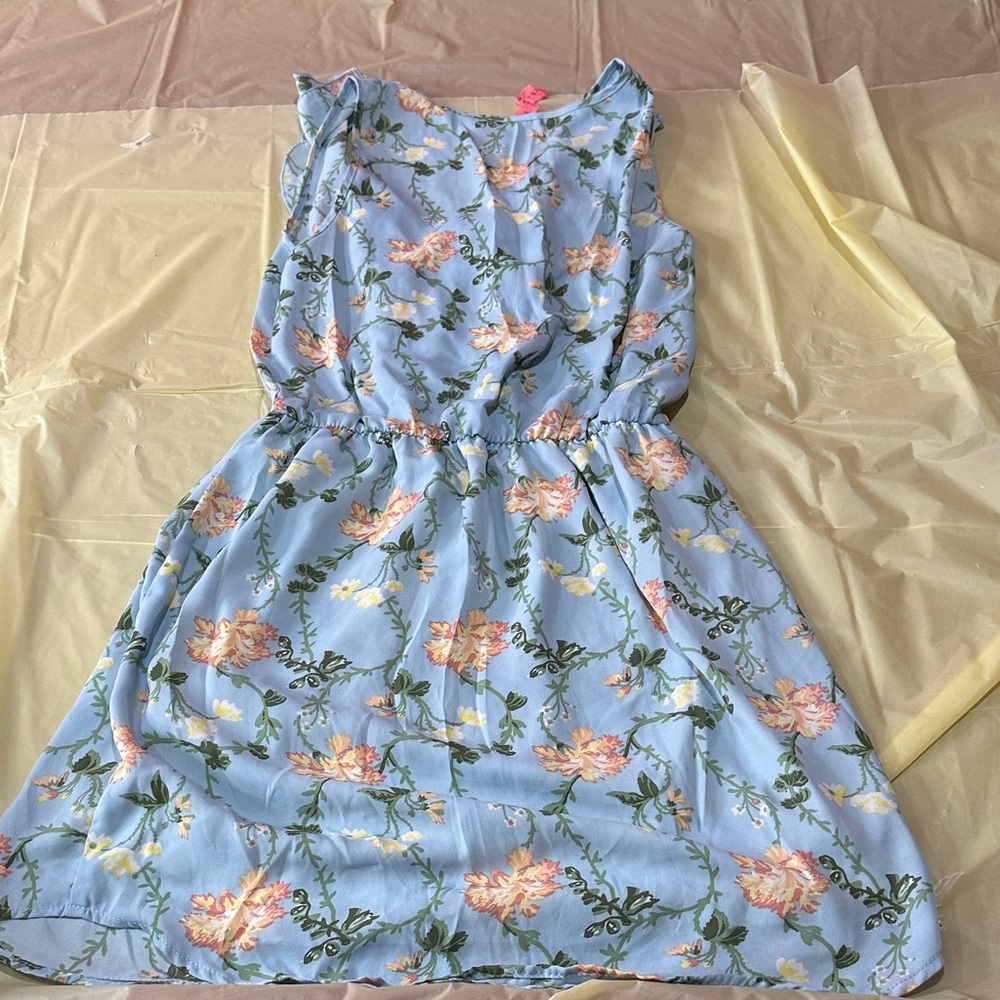 Floral Blue Dress size medium - Picture 4 of 5
